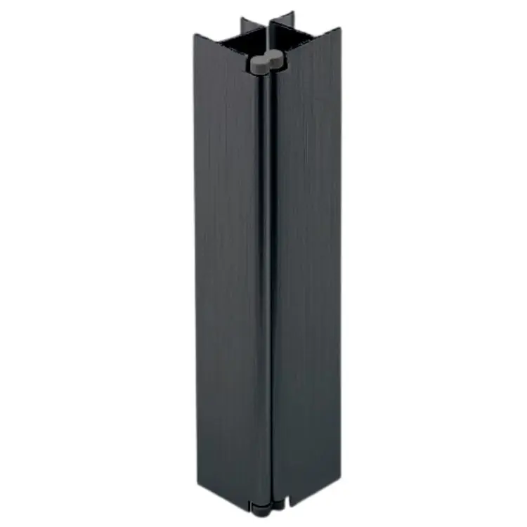 Multiangolo snodato 21/29D.0 Volpato per zoccolo cucina, altezza 100 mm, materiale Alluminio Anodizzato Nero Spazzolato Goedkoop