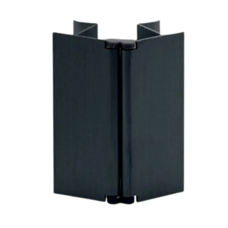 Veilige Betaling Multiangolo snodato 21/29DR Volpato per zoccolo cucina, altezza 60 mm, materiale Alluminio Anodizzato Nero Spazzolato