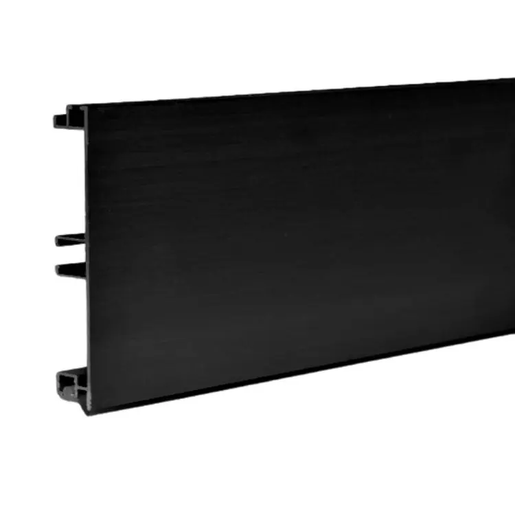 Zoccolo 20/10 Volpato per mobile cucina, altezza 100 mm, lunghezza asta 4000 mm, materiale Alluminio Anodizzato Nero Spazzolato Veilige Betaling