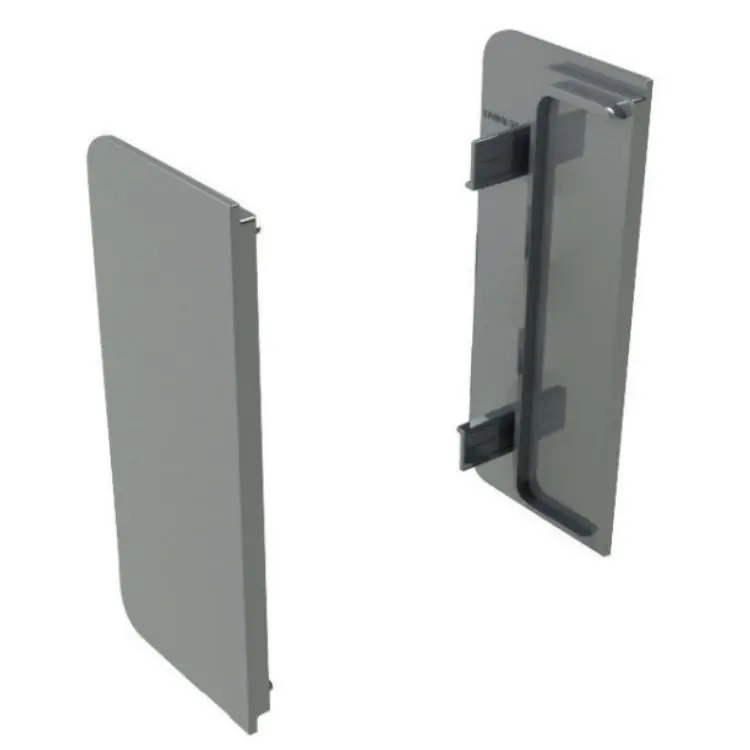 Set tappi terminali 81/G39.AT5 Volpato per profilo gola G39, montaggio esterno per lavastoviglie, materiale plastica, finitura Grigio Meest Verkocht