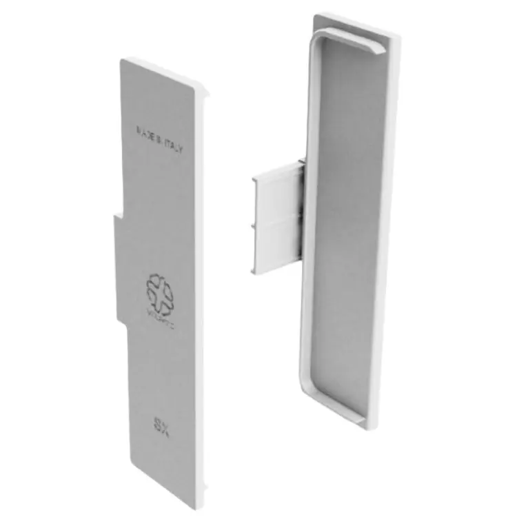 Direct Verzonden Set tappi terminali 81/G39.AT3 Volpato per profilo gola G39, montaggio interno, materiale plastica, finitura Bianco