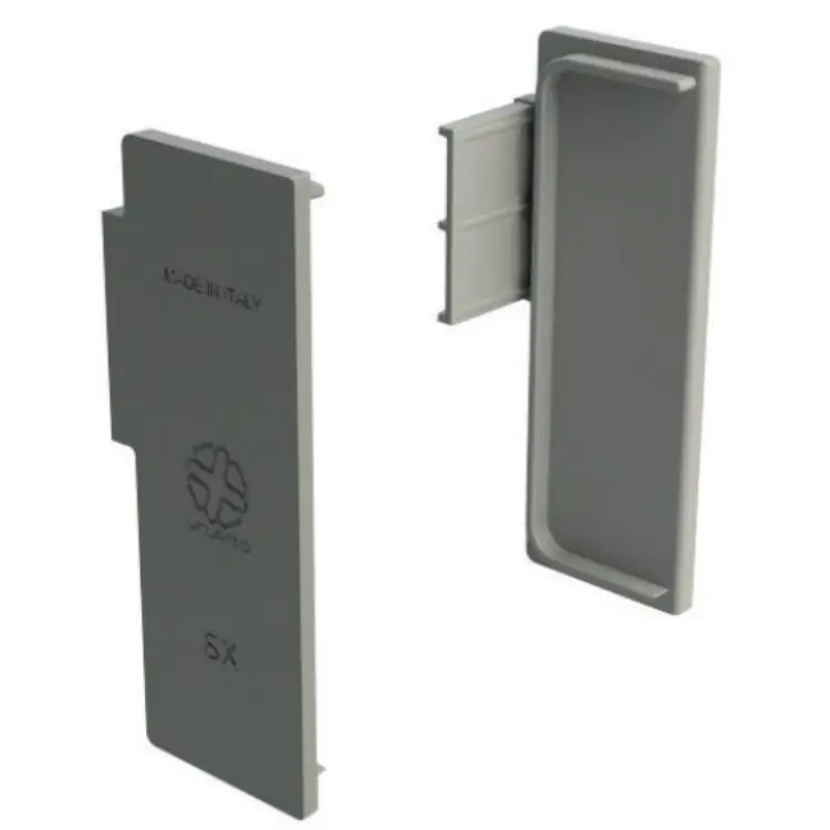 Dagaanbieding Set tappi terminali 81/G38.AT3 Volpato per profilo gola G38, montaggio interno, materiale plastica, finitura Grigio