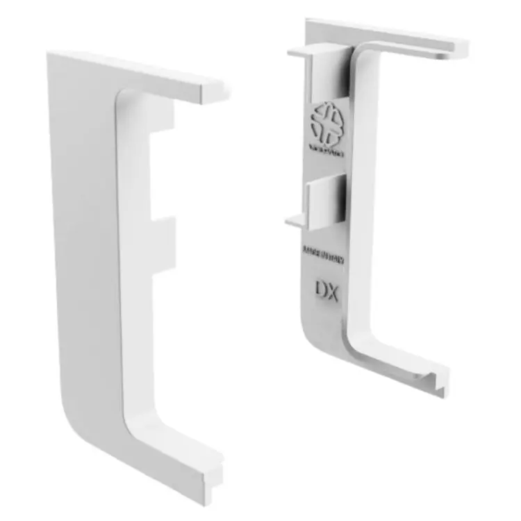 Set tappi terminali 81/G38.AT2 Volpato per profilo gola G38, montaggio esterno, materiale plastica, finitura Bianco Meest Verkocht