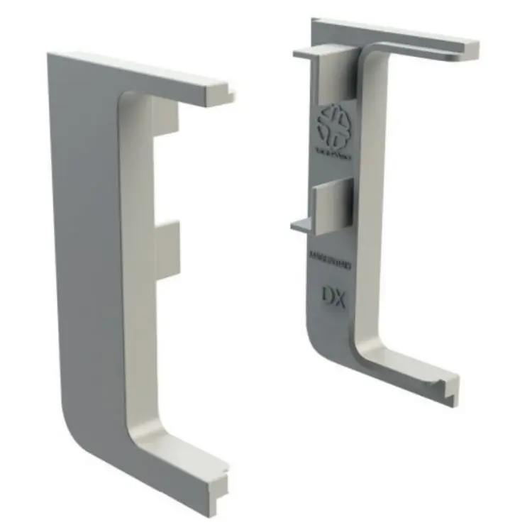 Direct Verzonden Set tappi terminali 81/G38.AT2 Volpato per profilo gola G38, montaggio esterno, materiale plastica, finitura Grigio