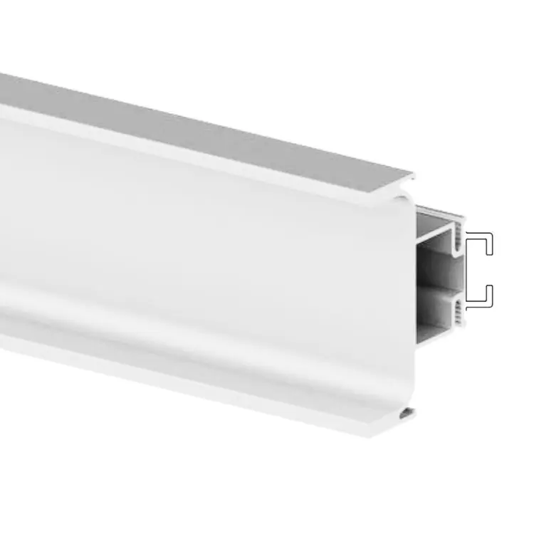 Profilo Gola 80/G44 Volpato per mobili da cucina, dimensione 86,4x12 mm, lunghezza asta 4700 mm, materiale Alluminio, verniciato Bianco Opaco Korting