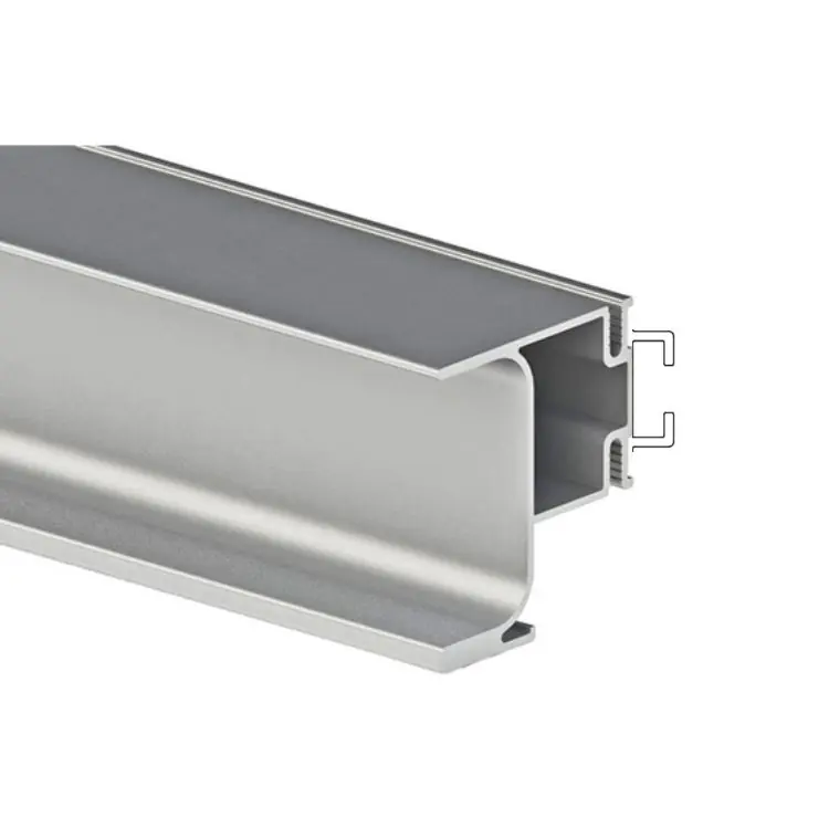 Profilo Gola 80/G43 Volpato per mobili da cucina, dimensione 48,2x12 mm, lunghezza asta 4700 mm, materiale Alluminio Anodizzato Naturale Nieuw