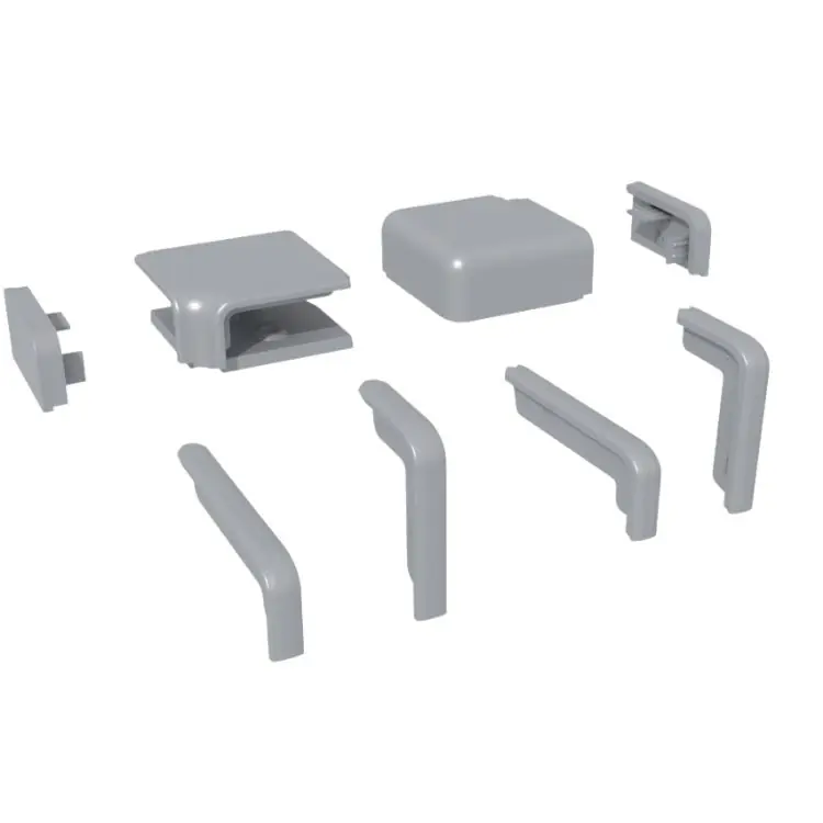 Koop Online Accessori 51/09.562 Volpato per alzatina 50/62, montaggio esterno, materiale plastica, finitura Grigio
