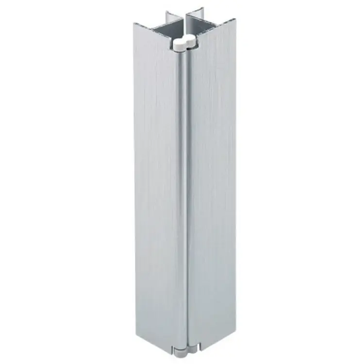 Multiangolo snodato 21/29.D5 Volpato per zoccolo cucina, altezza 150 mm, materiale Alluminio Anodizzato Spazzolato Nu Kopen