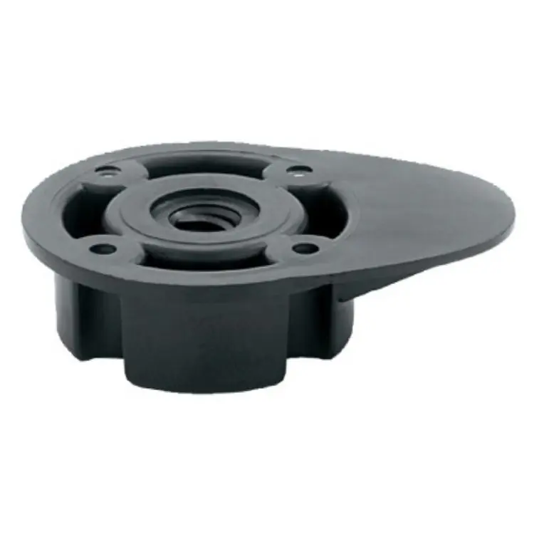 Basetta 10/05 Volpato, per piedino da mobile, fissaggio a vite filetto M10, finitura Nero Koopje