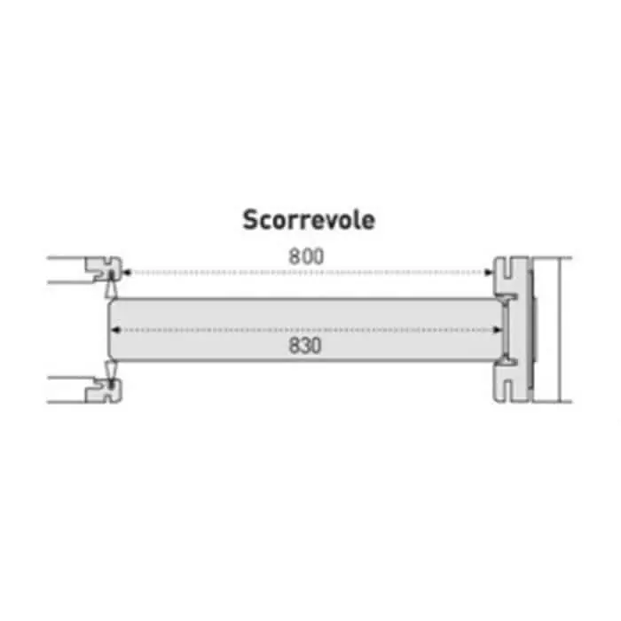 Kit stipite interno muro Sandwich per porta scorrevole Sofi Door-Xe, dimensione 900x2100x145 mm, finitura Bianco Matrix Aanbieding