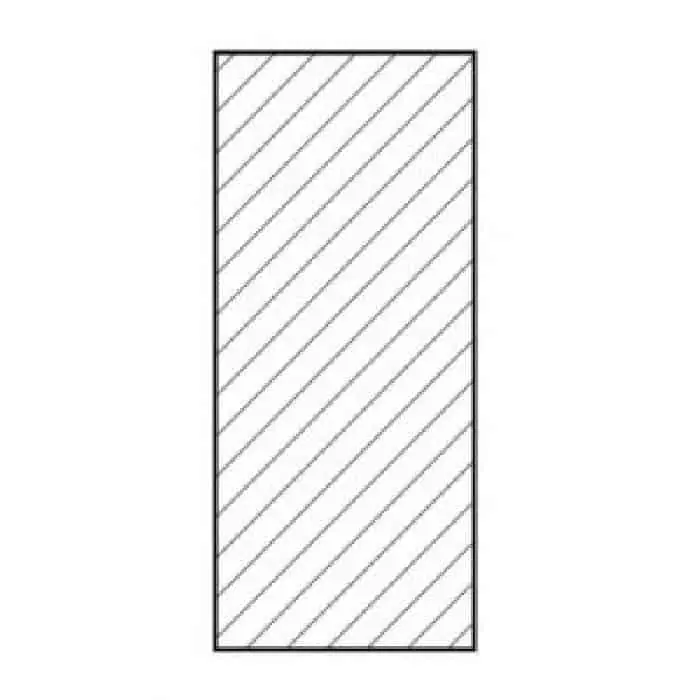 Beperkt Aanbod Pannello in laminato per porta battente Quadra IDoor, mano sinistra, dimensione 700x2100 mm, finitura Tanganika Tinto