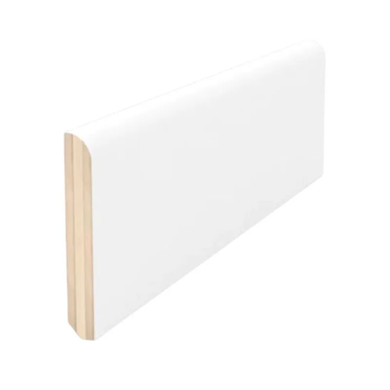 Battiscopa Idoor per rifinitura, dimensione 75x10 mm, lunghezza 2400 mm, confezione da 10 aste, Listellare finitura Bianco Liscio Exclusieve Aanbieding