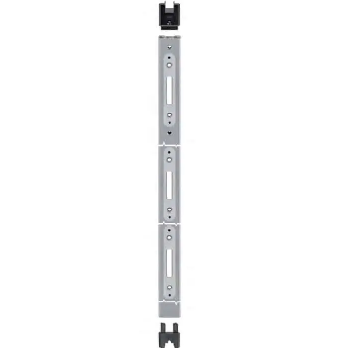 Profilo di chiusura Alzante XC AGB, per ante coassiali, 3 ganci premontati e tappi di tenuta, lunghezza 2325 mm, altezza 1925-2400 mm, colore argento Rechtstreeks Van De Fabrikant