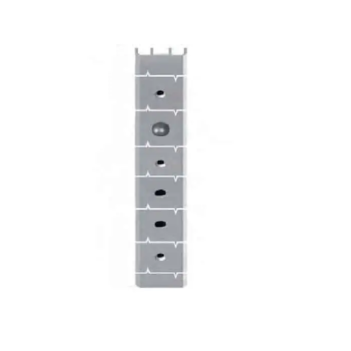 Profilo portaperni AGB, nodo laterale, per Alzante XC, serie Intermedio, lunghezza 2900 mm, altezza compresa tra 2401 e 2900 mm, GR 2, materiale alluminio,colore argento Premium