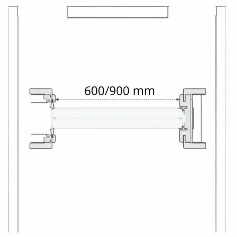 Kit stipite interno muro Sandwich per porta scorrevole Sofi Door-Xe, dimensione 600/900x2100x105 mm, finitura Bianco Matrix Lage Kosten