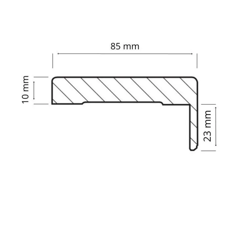 Kit aste coprifilo piatto Quadra Idoor per telaio porta, dimensione 85x10x2250, aletta da 23 mm, confezione da 5 pz, Mdf finitura Noce Nazionale Liscio Korting