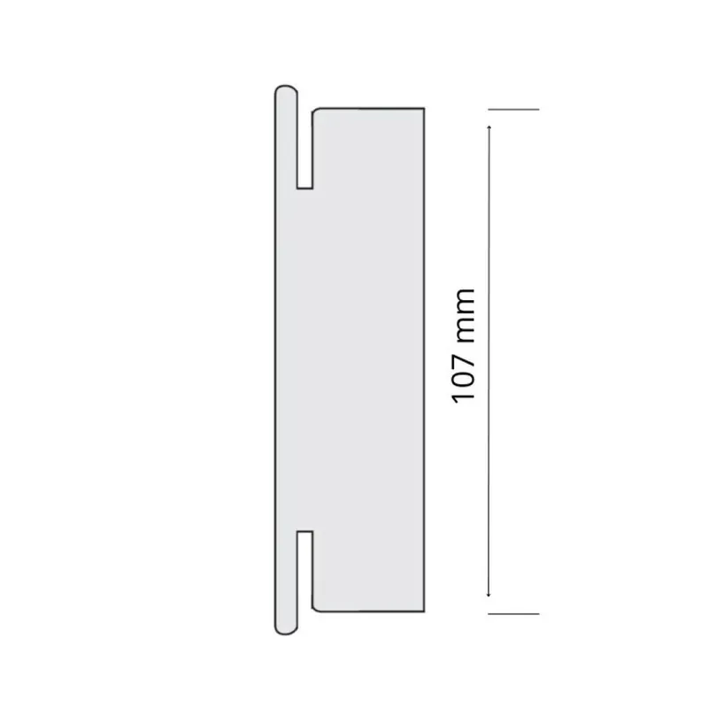 Lista di passaggio Quadra Idoor per porta, dimensione 107x40x2170, confezione da 2,5 pz, Listellare laminato TSS finitura Noce Nazionale Liscio Alleen Vandaag