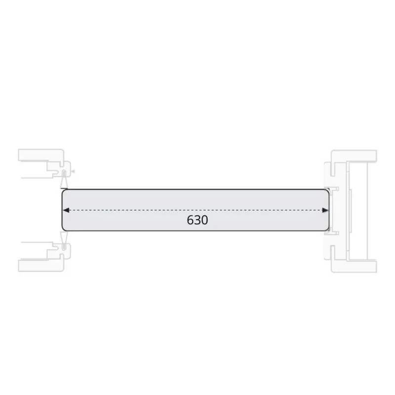 Lage Kosten Pannello Modello Quadra Idoor per porta scorrevole, dimensione 600x2100 mm, Laminatino TSS finitura Noce Nazionale