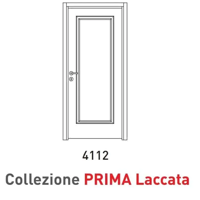 Direct Verzonden Porta a battente Viemme Porte serie Prima Laccata modello 4112, pannello laccato pantografato