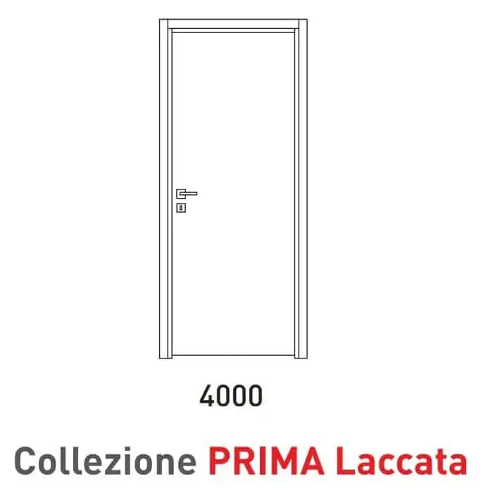 Voordeelprijs Porta a battente Viemme Porte serie Prima Laccata modello 4000, pannello liscio