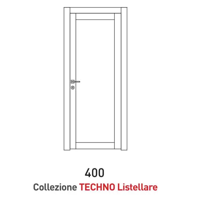 Beste Prijs Porta a battente Viemme Porte serie Techno Listellare modello 400, pannello liscio non reversibile