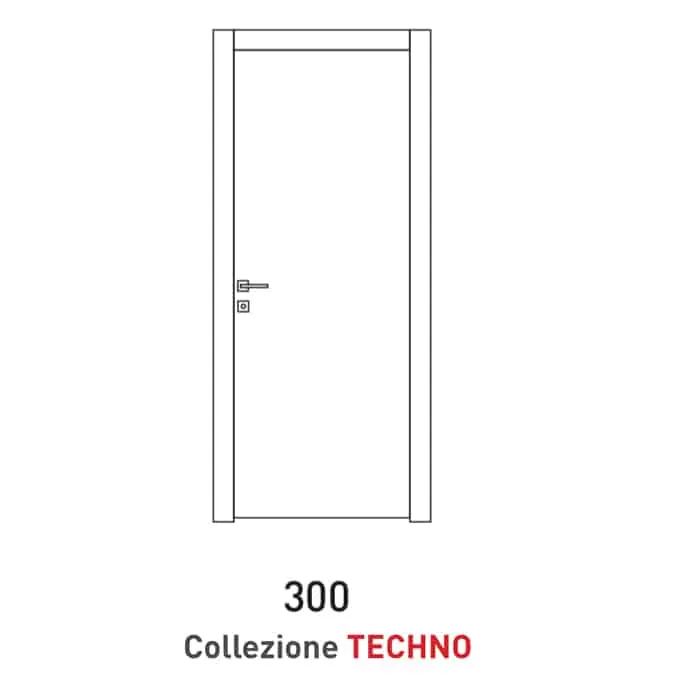 Porta a battente Viemme Porte serie Techno modello 300, pannello liscio Meest Verkocht