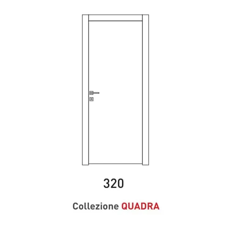 Seizoensaanbieding Porta a battente Viemme Porte serie Quadra modello 320, pannello liscio