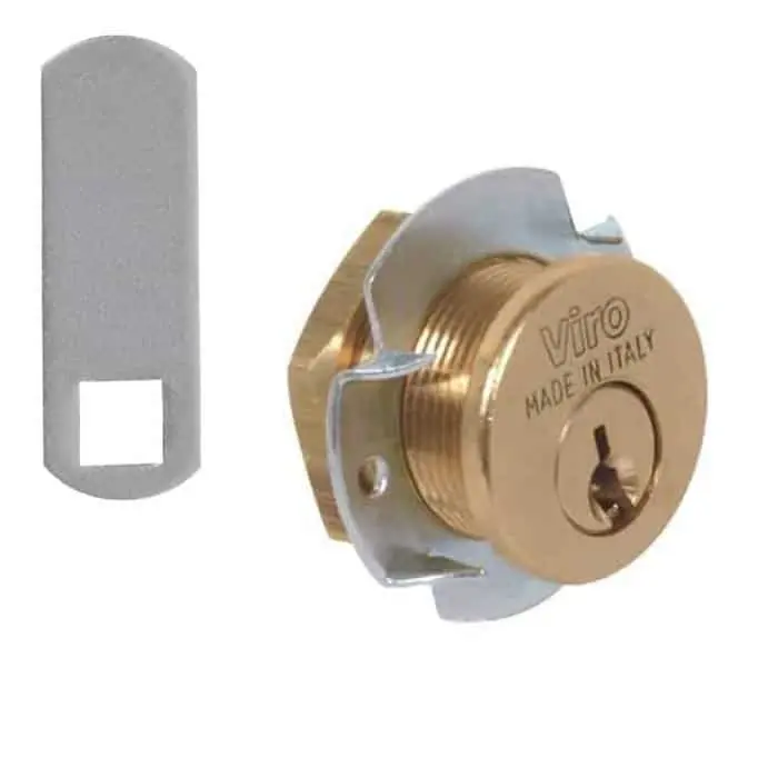 Cilindro universale 1053.90 Viro per serratura, barilotto decentrato, lunghezza 21 mm, finitura Ottone Satinato Laatste Kans