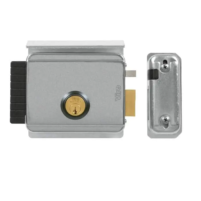 Serratura elettrica sinistra V97 Viro per cancello, porta e portone, regolabile da 50 a 80 mm Hete Deal
