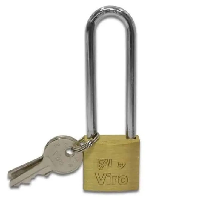 Koopje Lucchetti rettangolari 555.90 Fai by Viro, arco lungo, dimensioni 50x41x17 mm, diametro arco 8 mm