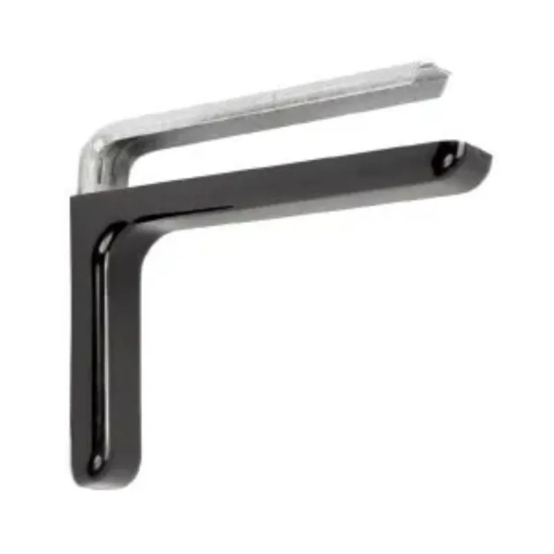 Reggimensola Arredo 0753 Ma.co per piani in legno, dimensione 240x145 mm, Acciaio e Plastica finitura Nera Hoge Kwaliteit