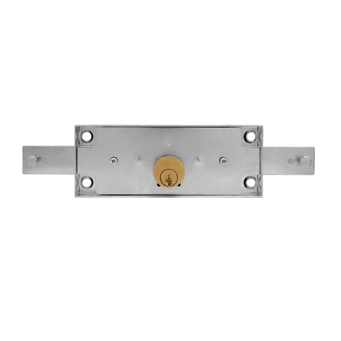 Coppia serrature 8202/8203 Viro per serranda, dimensioni 154x59 mm, altezza cassa 15 mm Laatste Kans