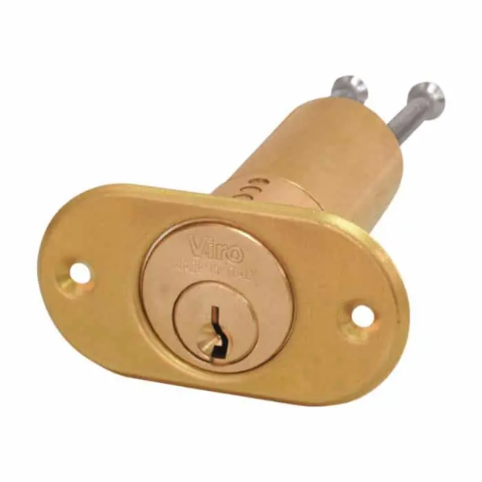 Shop Nu Cilindro esterno ottone VIRO ® 5 pistoncini altezza 25 mm base 23 mm lunghezza 50 mm 3 chiavi nichelate