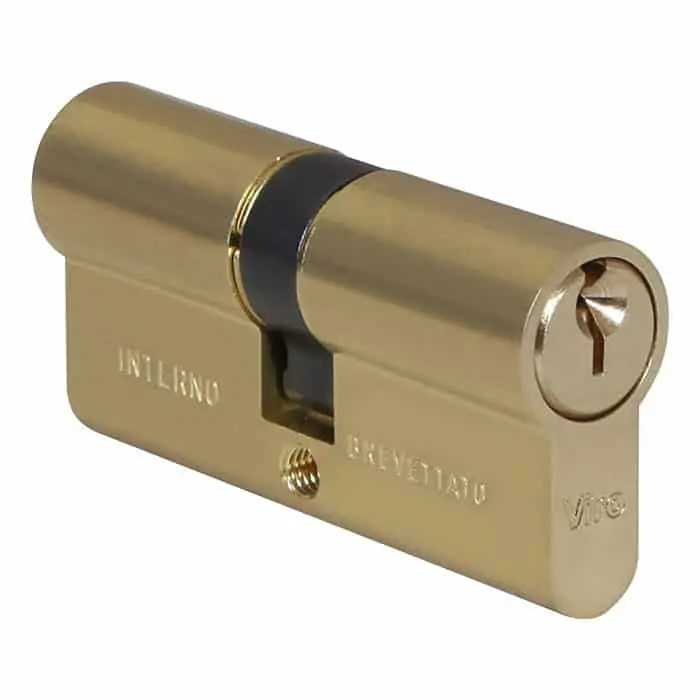 Cilindro doppio 722 Viro per serratura da infilare, profilo europeo, lunghezza 60 mm (27+33), 4 pistoncini, materiale Ottone Must-Have