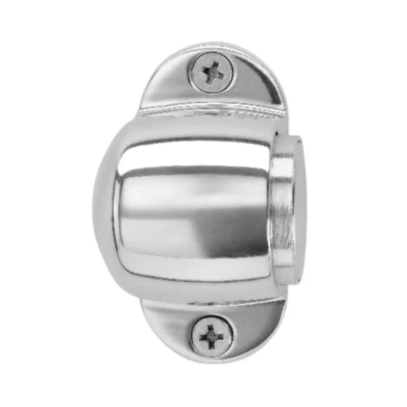 Gratis Retour Fermaporta magnetico L193 Valli Valli per interni, dimensione 54x31x34 mm, gommino diametro 22 mm, Ottone finitura Cromo Satinato