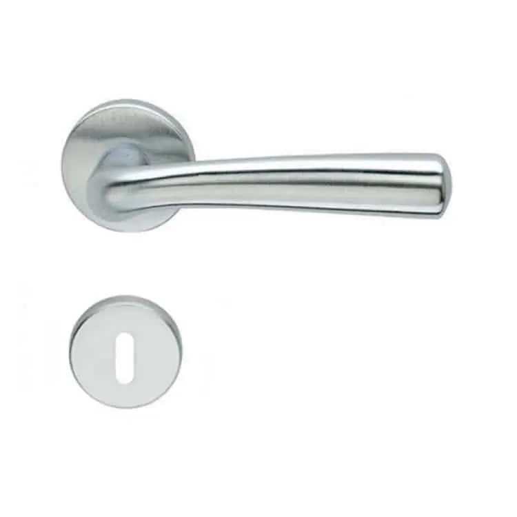 Valli & Valli serie H 195 Orchidea Maniglia per porta interna rosetta bocchetta foro normale Cromo satinato Korting
