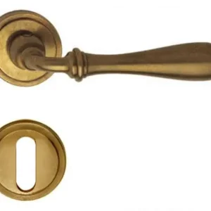 Gecertificeerd Valli & Valli serie H 1004 Antares Maniglia per porta interna rosetta bocchetta normale Ottone Naturale