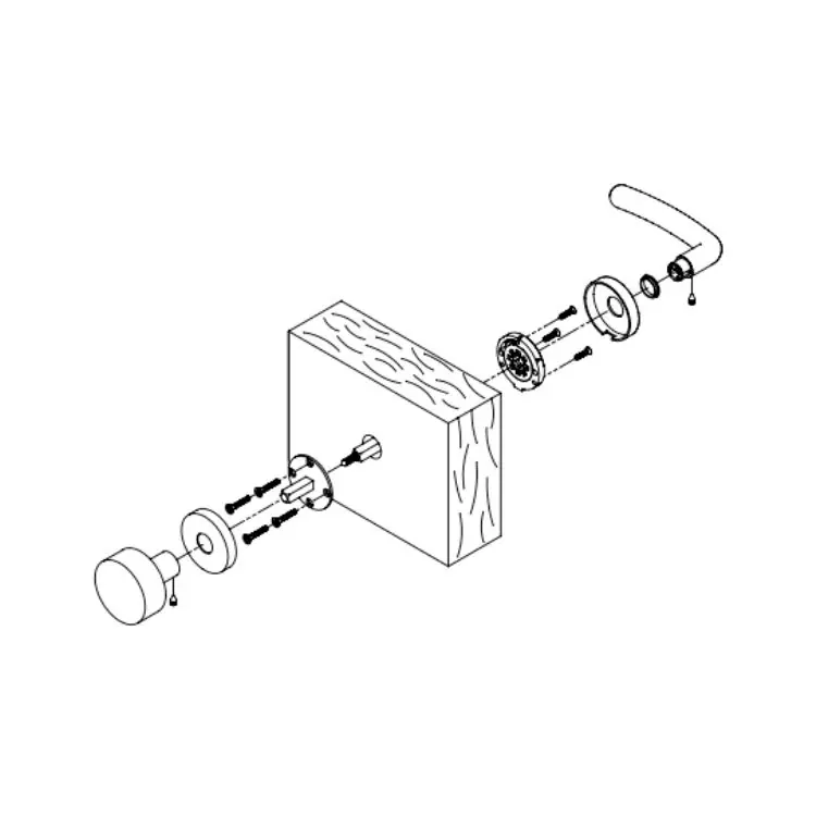 Beperkt Aanbod Ferro quadro Folle Valli per montaggio maniglia, quadro fisso 8x28 mm, girevole lunghezza 8x95 mm, Acciaio finitura Zincato