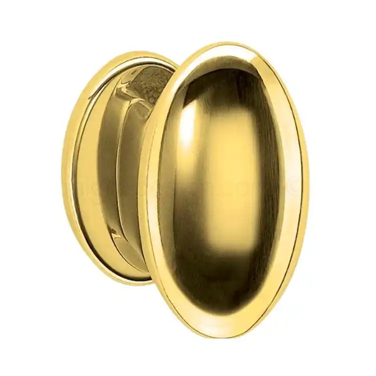 Pomolo ovale K1153R Valli per porta ingresso, con rosetta ovale, impugnatura 94x70 mm, Ottone finitura Oro Lucido Lage Prijs