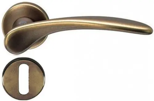 Shop Nu Maniglia per porta interna in ottone Valli & Valli H 198 serie Mizar rosetta bocchetta foro normale Anticato