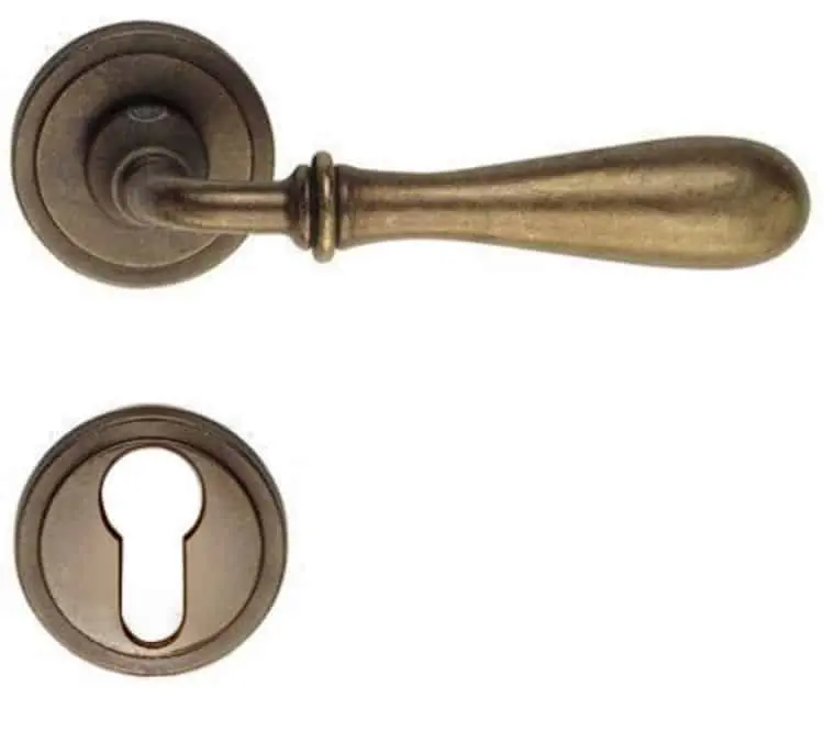 Shop Nu Valli & Valli serie H 1004 Antares Maniglia per porta interna rosetta bocchetta foro yale Brunito