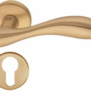 Valli & Valli serie H 1003 Croco Maniglia per porta interna rosetta bocchetta foro yale Ottone satinato Fabrieksprijs
