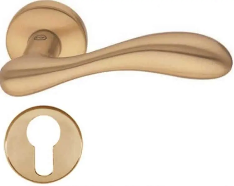 Valli & Valli serie H 1003 Croco Maniglia per porta interna rosetta bocchetta foro normale Oro satinato Direct Verzonden