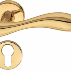 Valli & Valli serie H 1003 Croco Maniglia per porta interna rosetta bocchetta foro yale Oro lucido Hete Deal