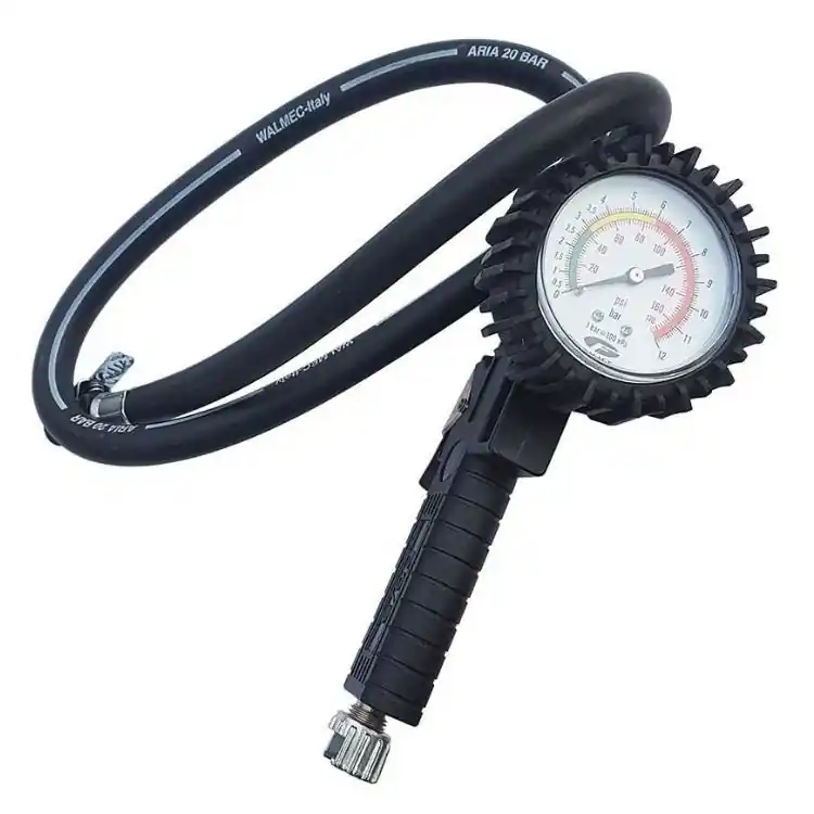 Pistola di gonfiaggio PG/S Walmec, con valvola di sicurezza, manometro a doppia scala bar/psi, lunghezza tubo 80 mm Lage Kosten