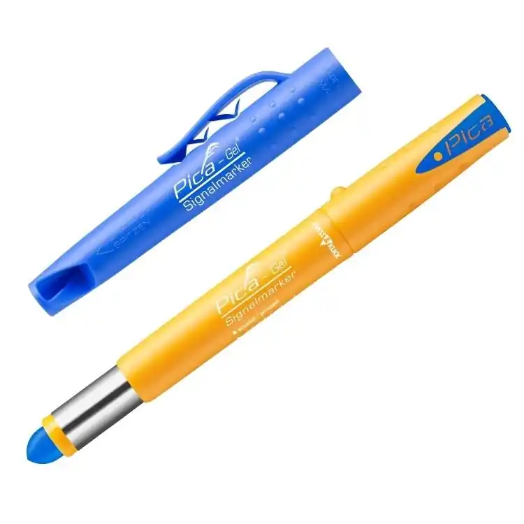 Superprijs Marcatore permanente Pica Gel 8081, ad alto contrasto, punta tonda, tratto 2-8 mm, colore Blu