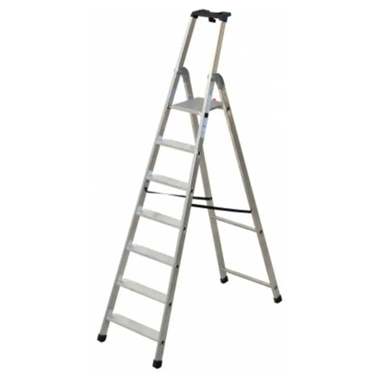 Direct Beschikbaar Scala pieghevole Quadra Facal, gradini 7 con pedana, altezza 1590 mm, portata 150 Kg, materiale Alluminio