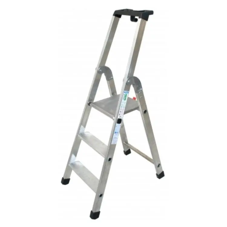 Scala pieghevole Quadra Facal, gradini 3 con pedana, altezza 650 mm, portata 150 Kg, materiale Alluminio Must-Have