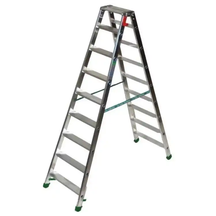 Scala a doppia salita Dupla Facal, gradini 8/8 e pianetto, altezza 1990 mm, portata 150 Kg, materiale Alluminio Veilige Betaling