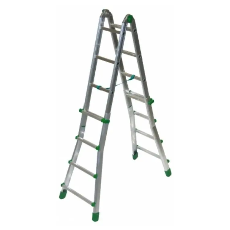 Scala telescopica Eurobriko 16 Facal, gradini 4/4, altezza 198 cm, portata 150 Kg, in Alluminio Merkproduct
